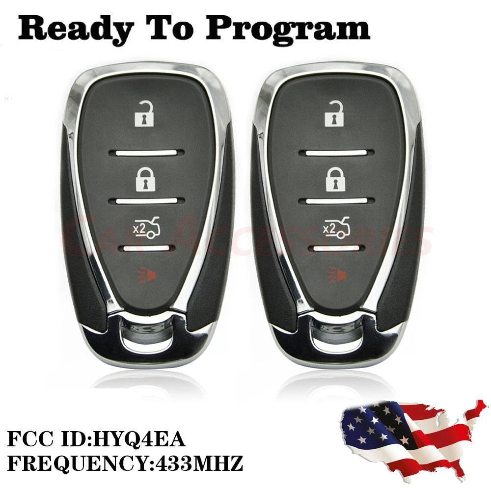 2X Replacement Key Fob for Chevrolet (Select Models) - HYQ4EA HYQ4ES 433 MHz