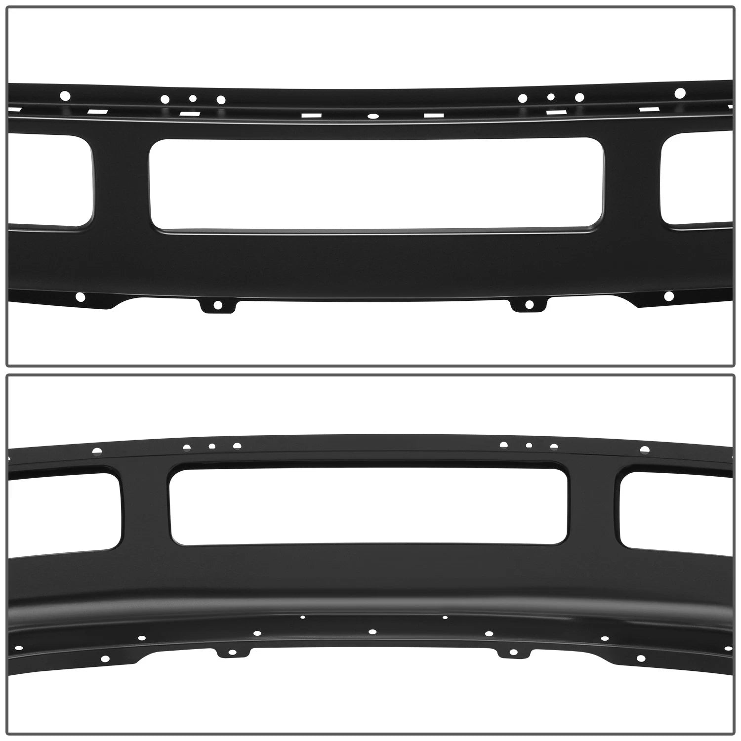 Front Bumper Face Bar for Ford F-250/F-350 SD (2005–2007) w/o Fender Flare Holes Black