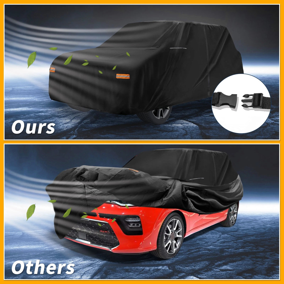 Waterproof Car Cover for Kia Soul (2010–2023) 210D-PU with Zipper