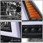 C-LED DRL Sequential Turn Signal Headlights for RAM 1500 (2009–2024)