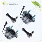 Set of 4 Front Wheel Hub Bearing Assembly w/Outer Tie Rod for Chevy Vue (2002–2009)