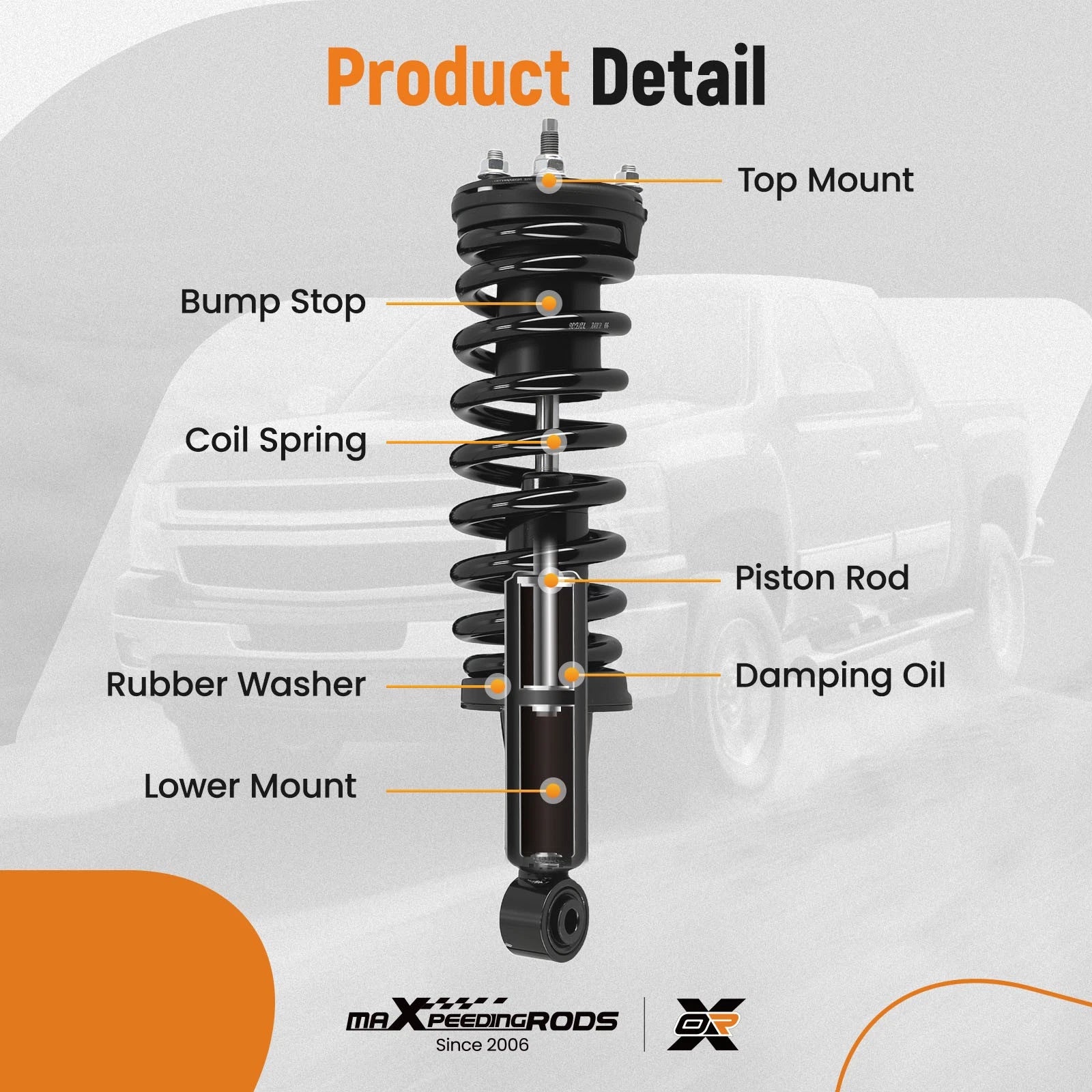 Complete Shock Struts for GMC Canyon Chevrolet Colorado (2004-2012)