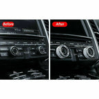 Alloy Silver Chrome AC Climate Control Ring Decor for Porsche Cayenne Macan (YYYY-YYYY)