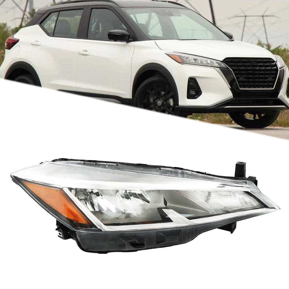 Right Side Headlight Assembly for Nissan Kicks (2021–2023) Chrome Halogen