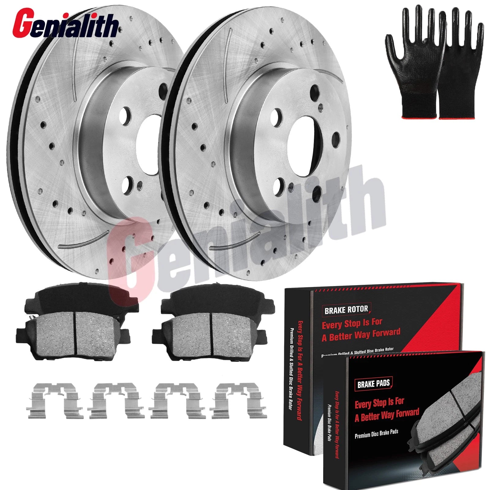 10in Front Disc Rotors & Ceramic Brake Pads for Toyota Prius (2004–2009)