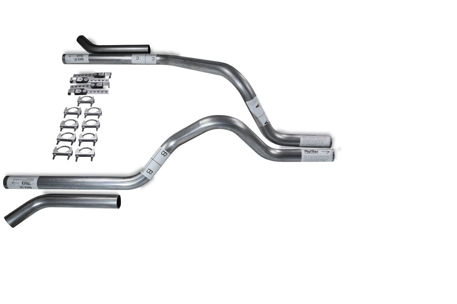 Dual Exhaust Kit for Dodge Dakota (1997-2005) - 2.5" Corner Exit