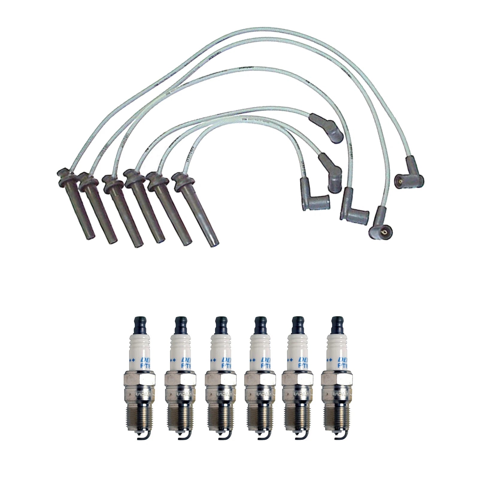 Denso Wire Set & 6 Double Platinum Spark Plugs for Ford Mercury 3.0 (0.05)