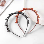 Textured MultiLayer Hair Band with Bangs Clip for Creative Hairstyles