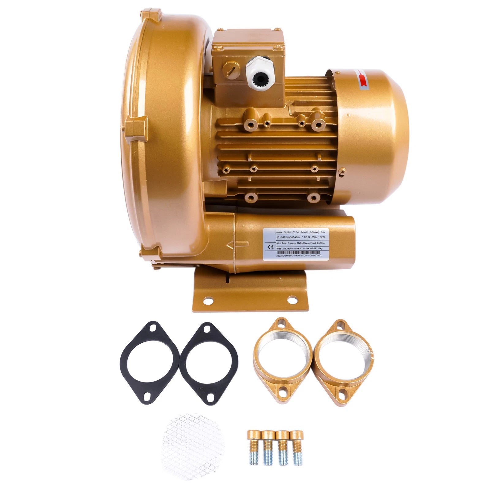 Regenerative Blower GHBH 1D7 34 1R4 for 220V-480V 3 Phase (60Hz)
