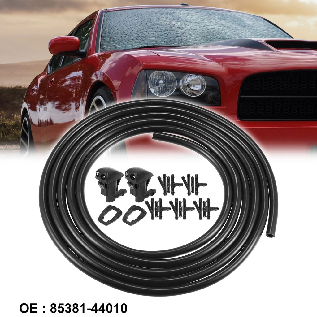 2X Windshield Washer Nozzle with 2.5m Hose Kit for Toyota Prius  85381-44010