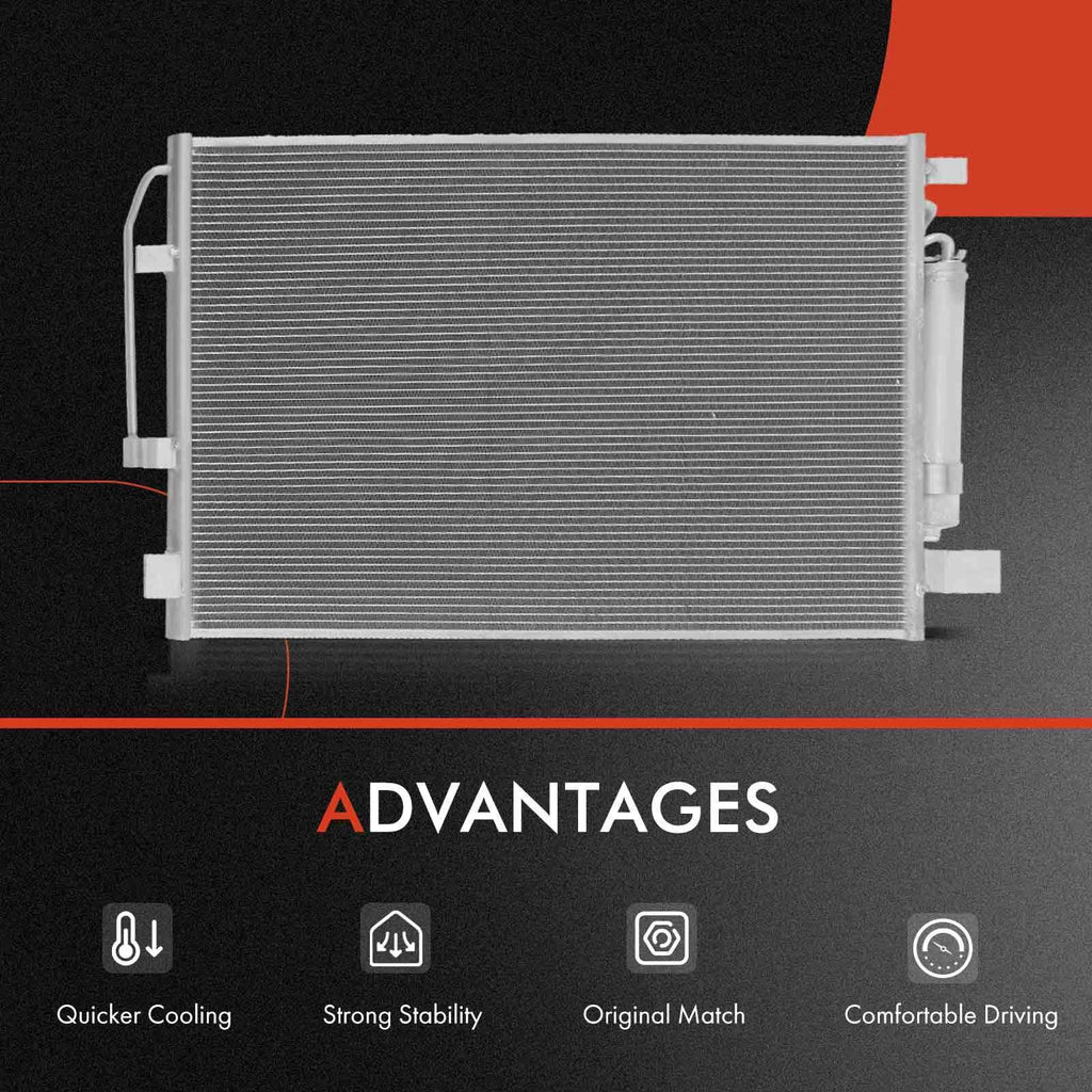 A/C Condenser and Dual Cooling Fan Kit for Nissan Altima Maxima