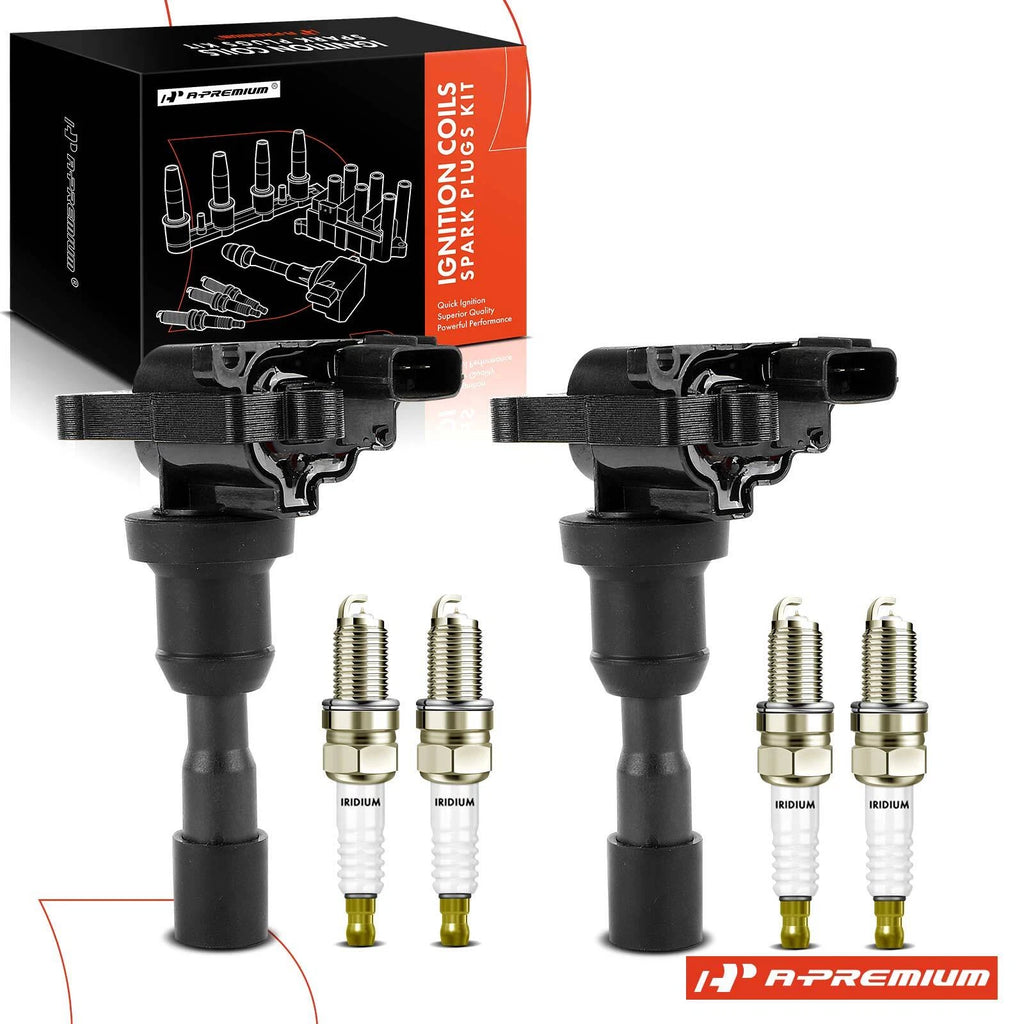 2X Ignition Coil & 4X Iridium Spark Plug for Mitsubishi Lancer (2004–2005)