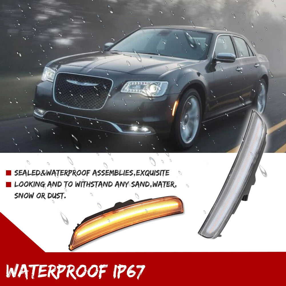 Amber LED Side Marker Lights for Chrysler 300 (2015–2023)