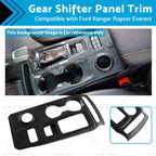 Carbon Gear Shifter Panel Console Protector Trim for Ford Ranger Raptor (2019–2023)