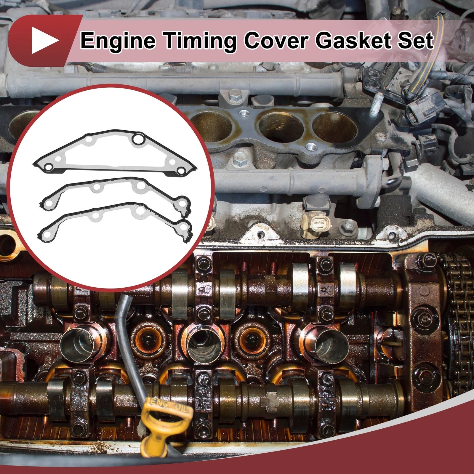 Engine Timing Cover Gasket Set for BMW 545i (2005–2006)