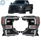 LED Headlight Assembly for Ford F250 F350 Super Duty (2020–2022) Left+Right