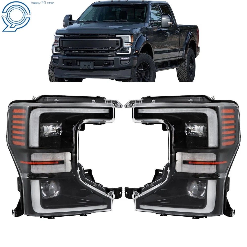 LED Headlight Assembly for Ford F250 F350 Super Duty (2020–2022) Left+Right