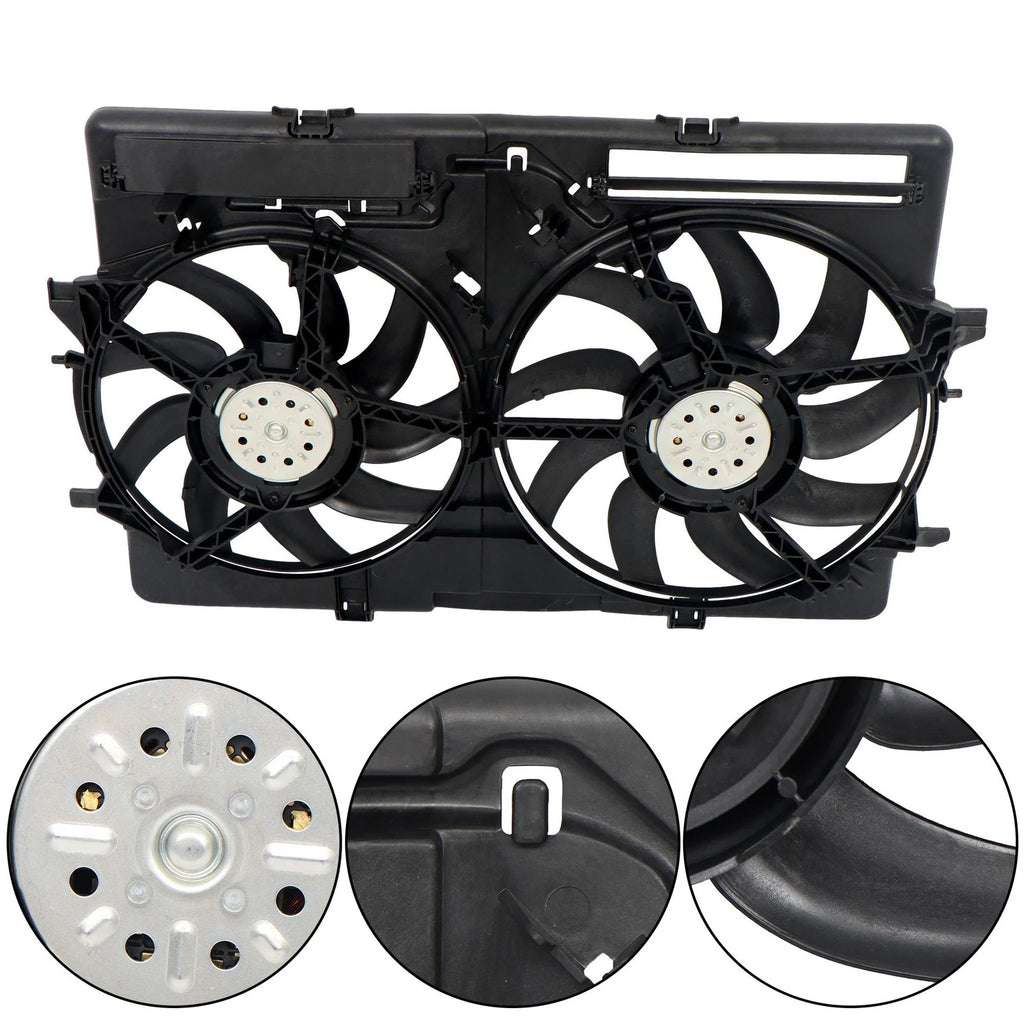 Dual Radiator Cooling Fan Assembly for Audi A4 A5 A6 Q3 Q5 (2010–2018)