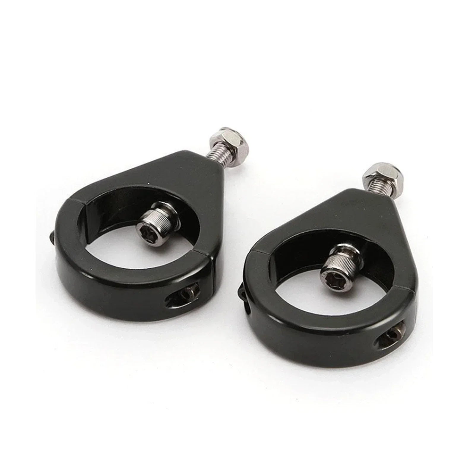39mm Black Fork Mount Turn Signal Relocation Brackets for Harley Davidson