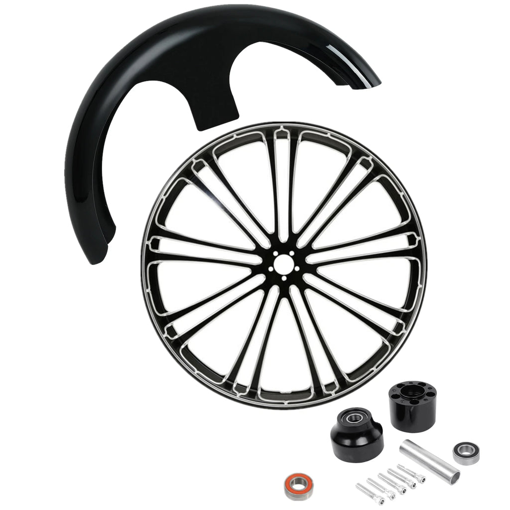 30" Front Wheel Rim Single Disc Hub Fender for Harley Touring (2008–2025)