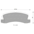 Rear Disc Brake Pad Set for Toyota Corolla AE112R (1998–2001)