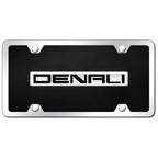 Chrome Badge on Black Acrylic Plate Kit - Officially Licensed for GMC Denali