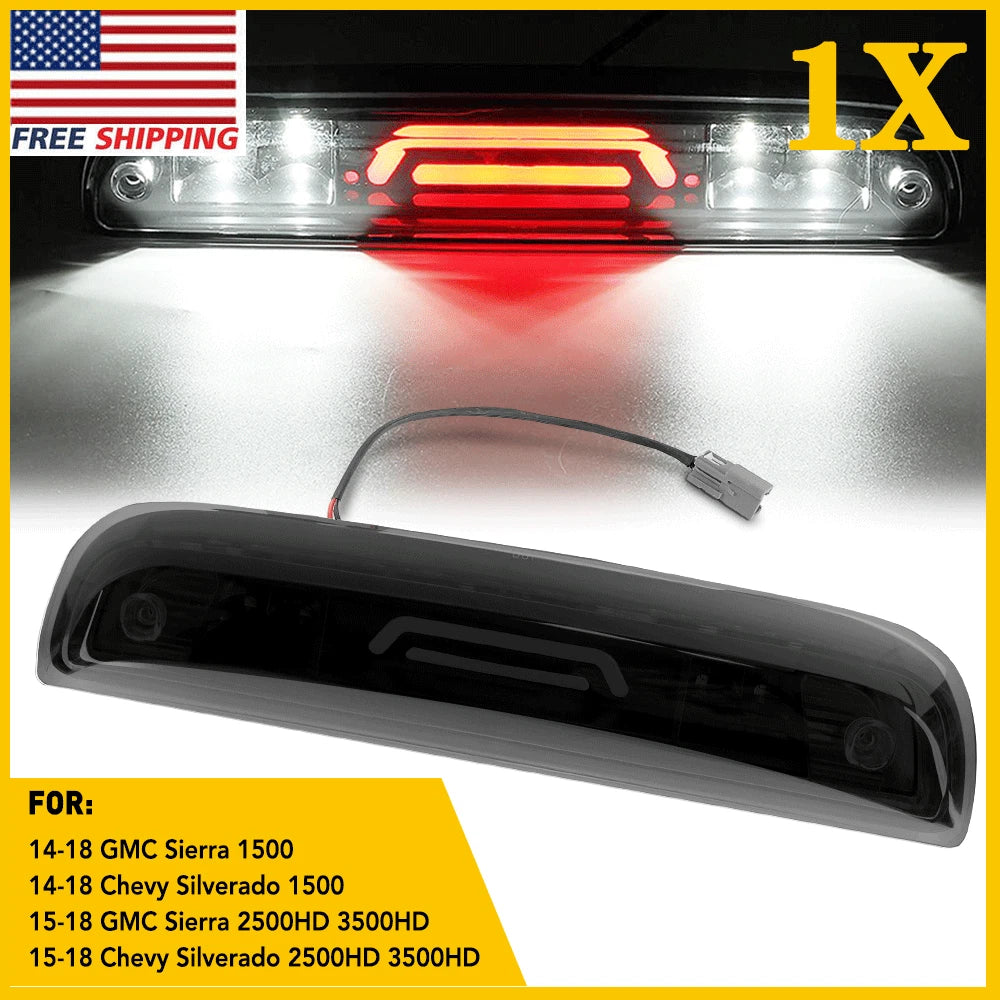 Black/Smoke Third Brake Light for Silverado Sierra (2014–2018)