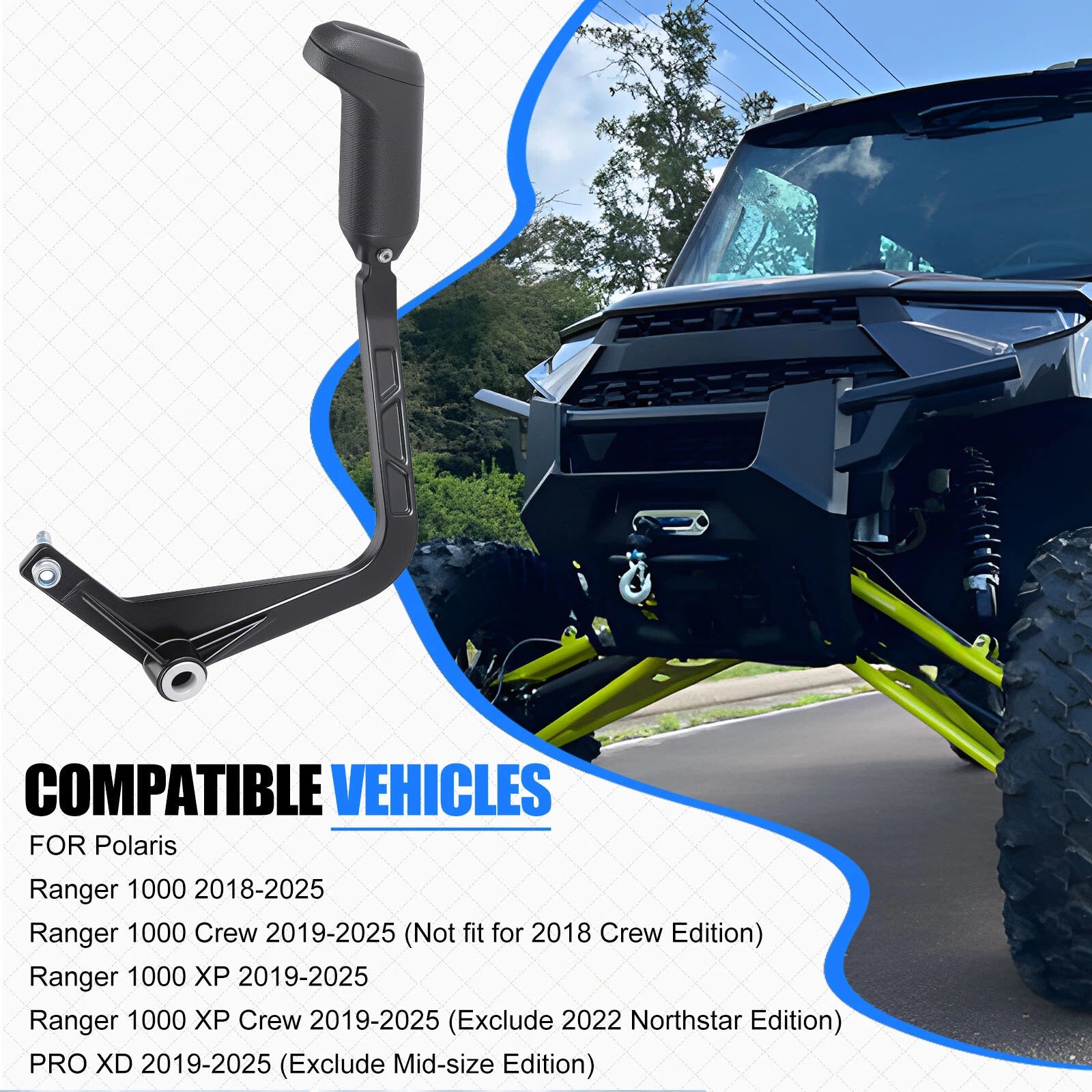 Shift Lever & Knob for Polaris Ranger 1000 Crew XP PRO XD (2018–2025)