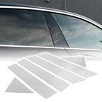 6pcs Car Pillar Window Trim Covers for Chrysler 300 300C (2005-2010) Chrome Silver