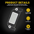 White LED License Plate Light Replacement for Chrysler 300, Sebring (2005–2014)
