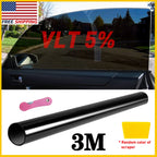 Window Tint Film 5% VLT 20"x10ft Roll for Car Home Office Glass (Uncut)