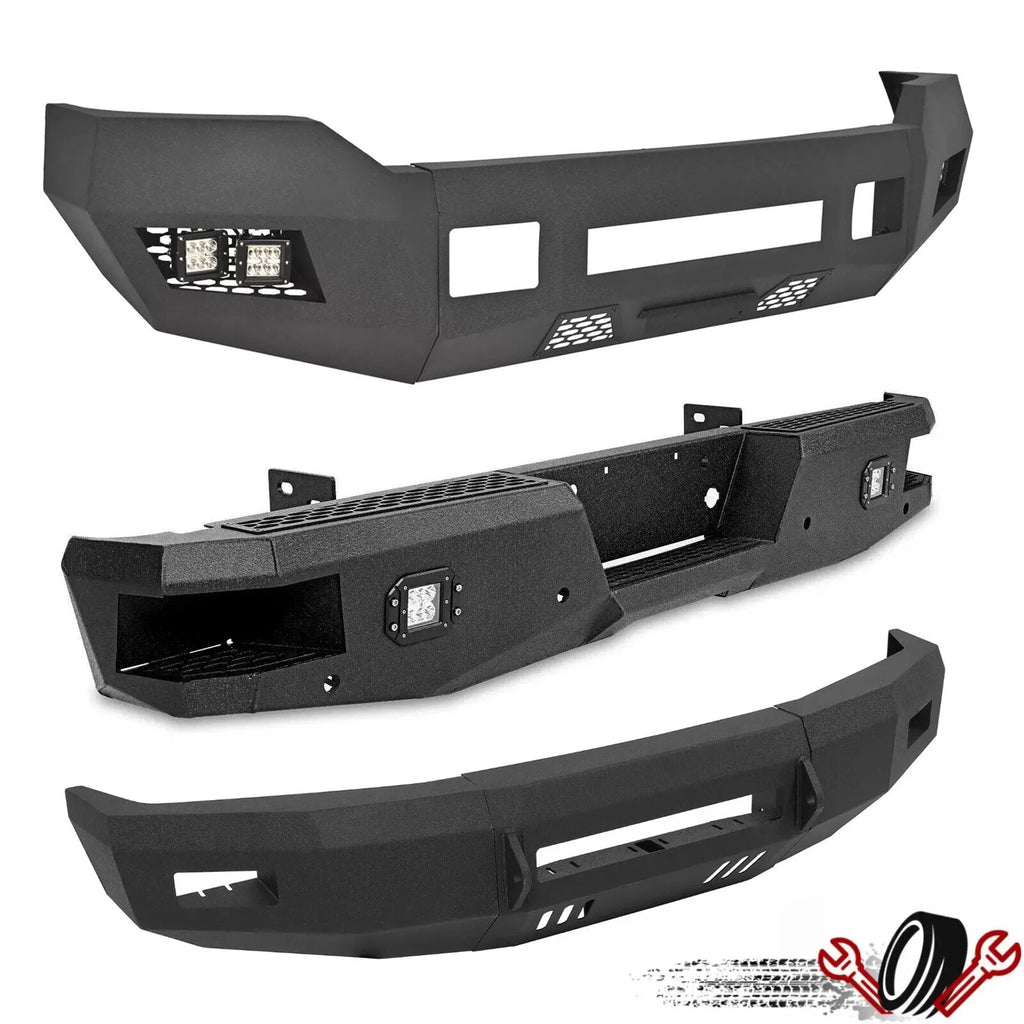 Front/Rear Bumper with LEDs for Ford F250 F350 (1999–2016)