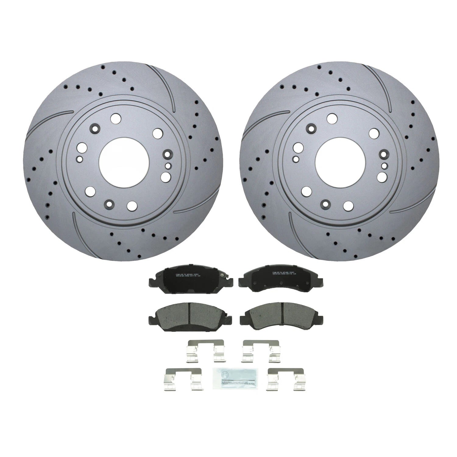 Front Brake Kit 330mm Drilled Rotors & Semi-Metallic Pads for Cadillac Chevy GMC