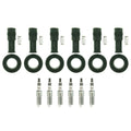 Set of 6 NGK Iridium IX Spark Plugs & Coil Boots for Acadia CTS Enclave SRX STS (2007–2016)