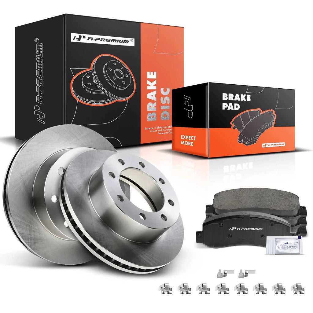 Front Disc Brake Rotors & Ceramic Pads for Ford F-250 Super Duty (2005–2012)