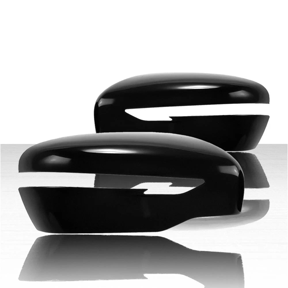 Set of 2 Top Half Mirror Covers for 2017-2019 Nissan Pathfinder - Chrome
