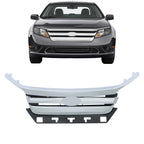 Set of 4 Front Grille with Chrome Trim for Ford Fusion (2010–2012)