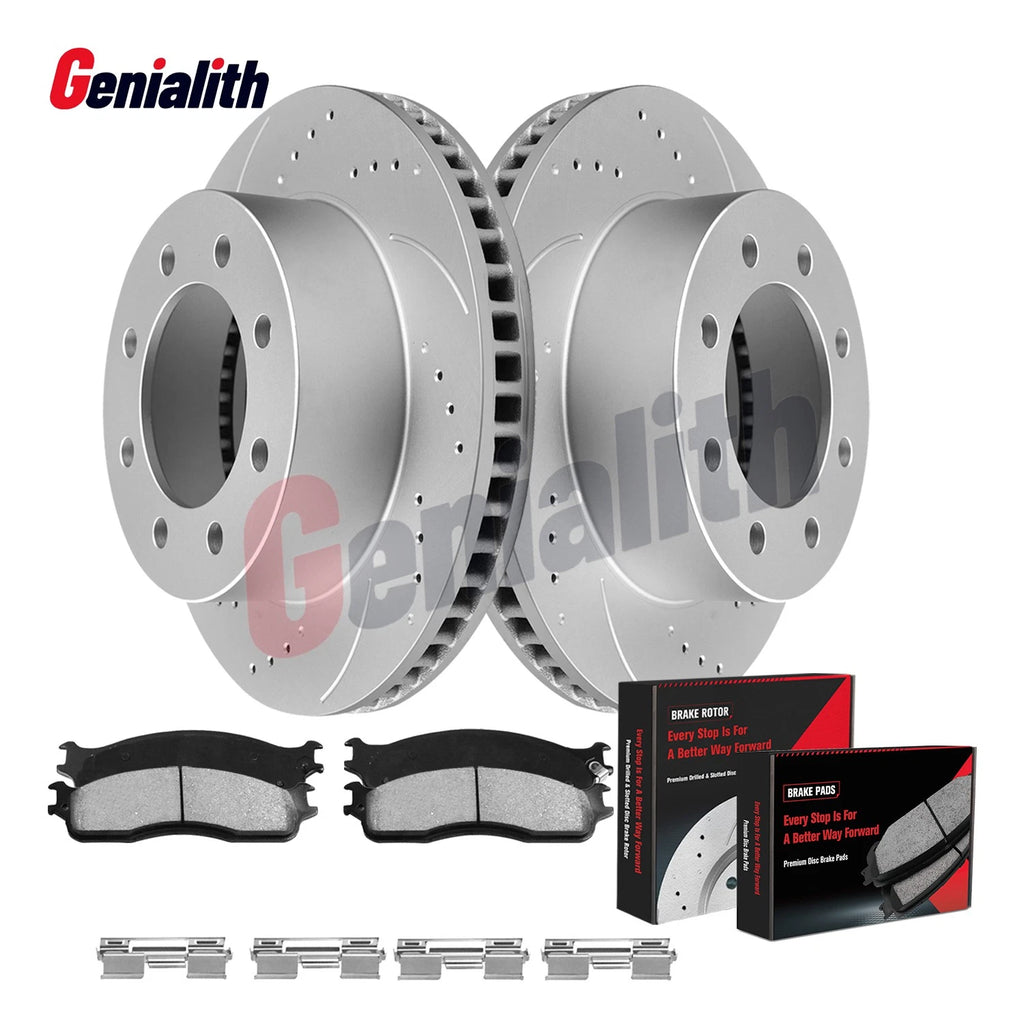 Set of 2 Front Drilled Brake Rotors & Ceramic Pads for Dodge Ram 1500 2500 3500 (2006–2008)