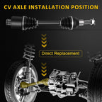 Rear CV Joint Axle for Polaris Sportsman 350 400 500 4x4