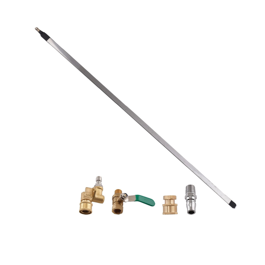 Radiator Flush Wand for High Pressure Cleaning Gun (Stainless Steel) (39.4")