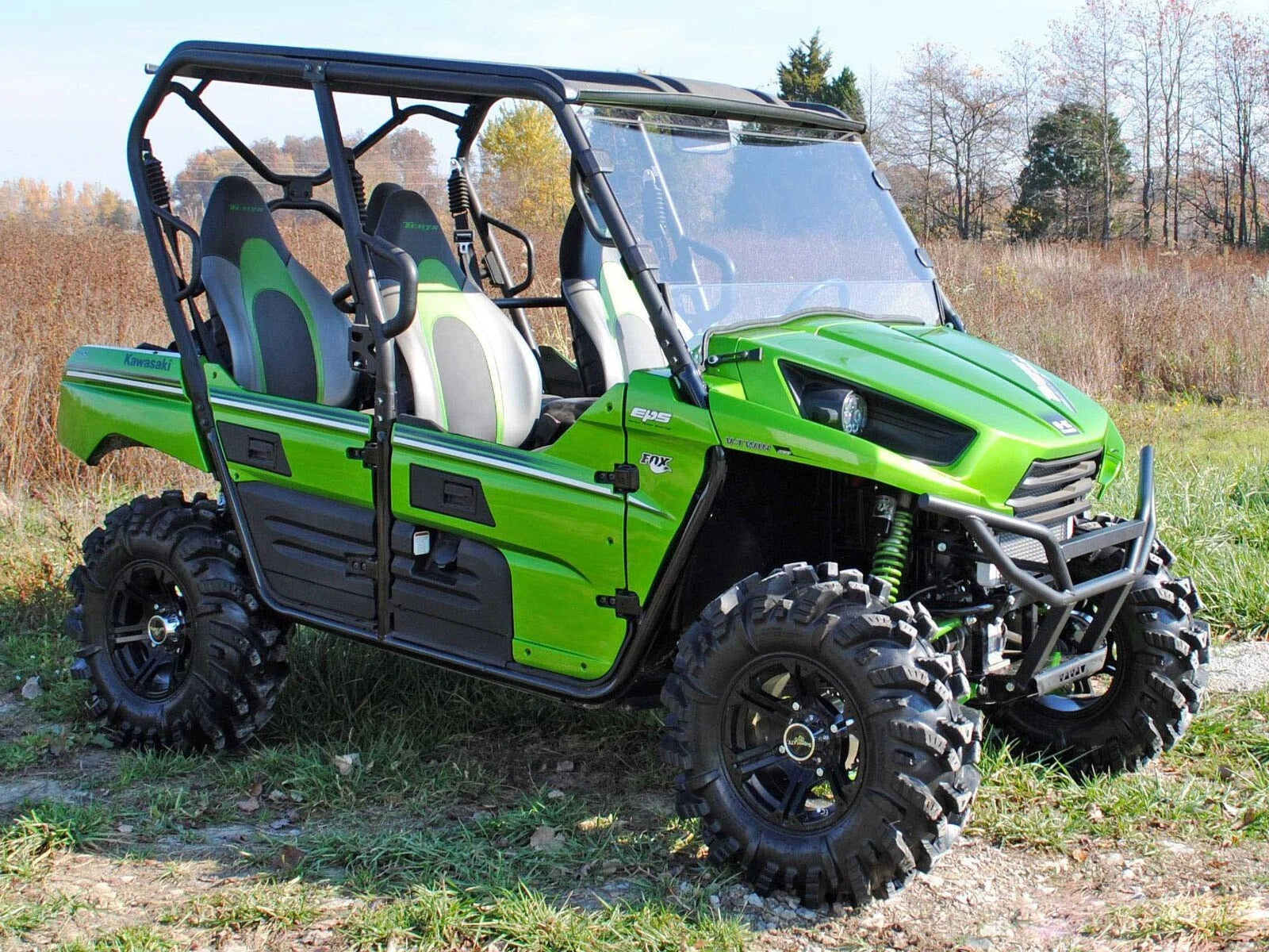 Scratch Resistant Full Windshield for Kawasaki Teryx 800 / 4 800 (2016–2023)