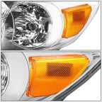 Pair of Chrome Housing Amber Corner Headlights for Toyota Corolla (2011–2013)