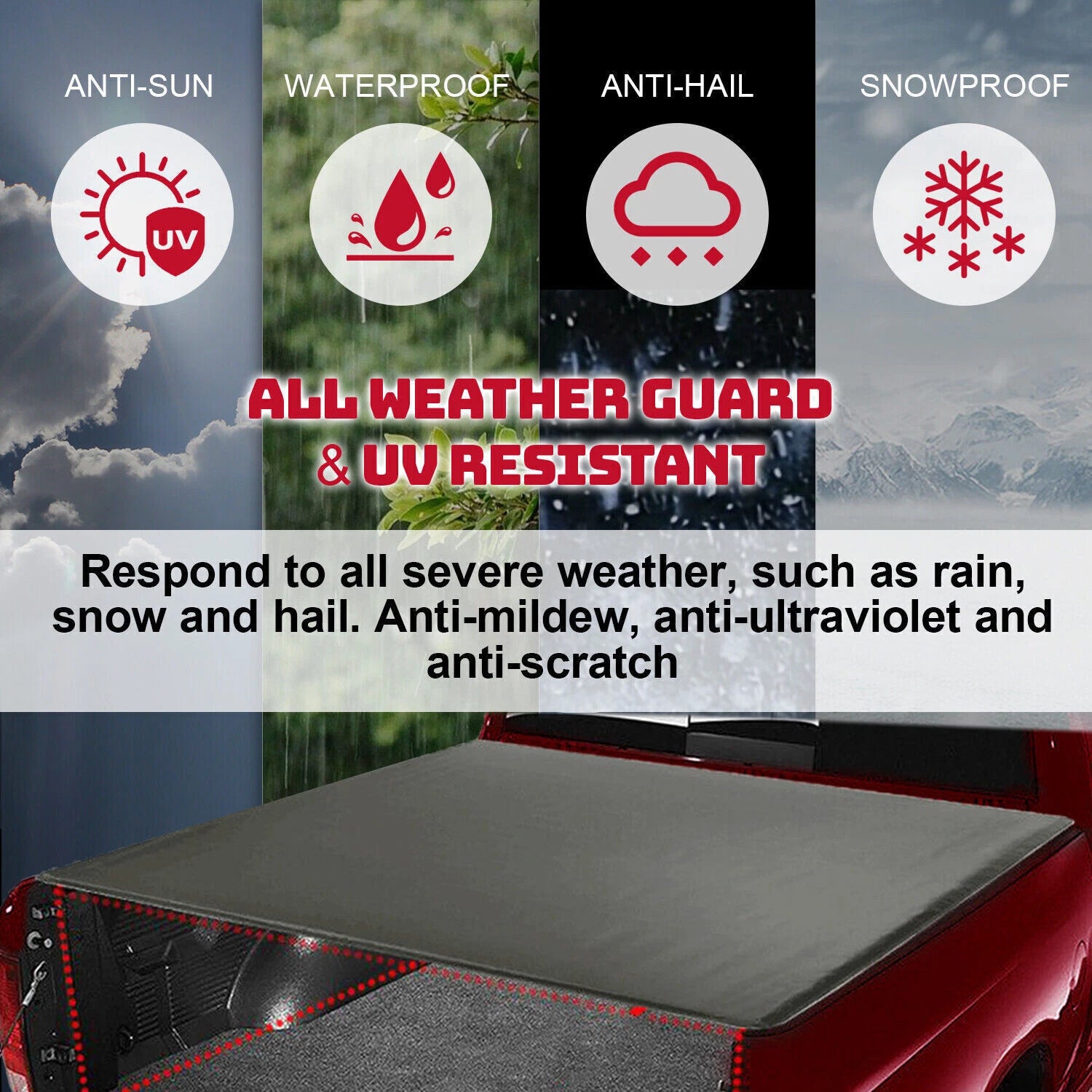 6.5FT Roll-Up Vinyl Tonneau Cover for Silverado Sierra 1500 (2007-2014)