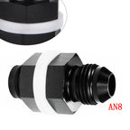 Black AN8 Flare Fuel Cell Bulkhead Fitting with Washer for Car Model