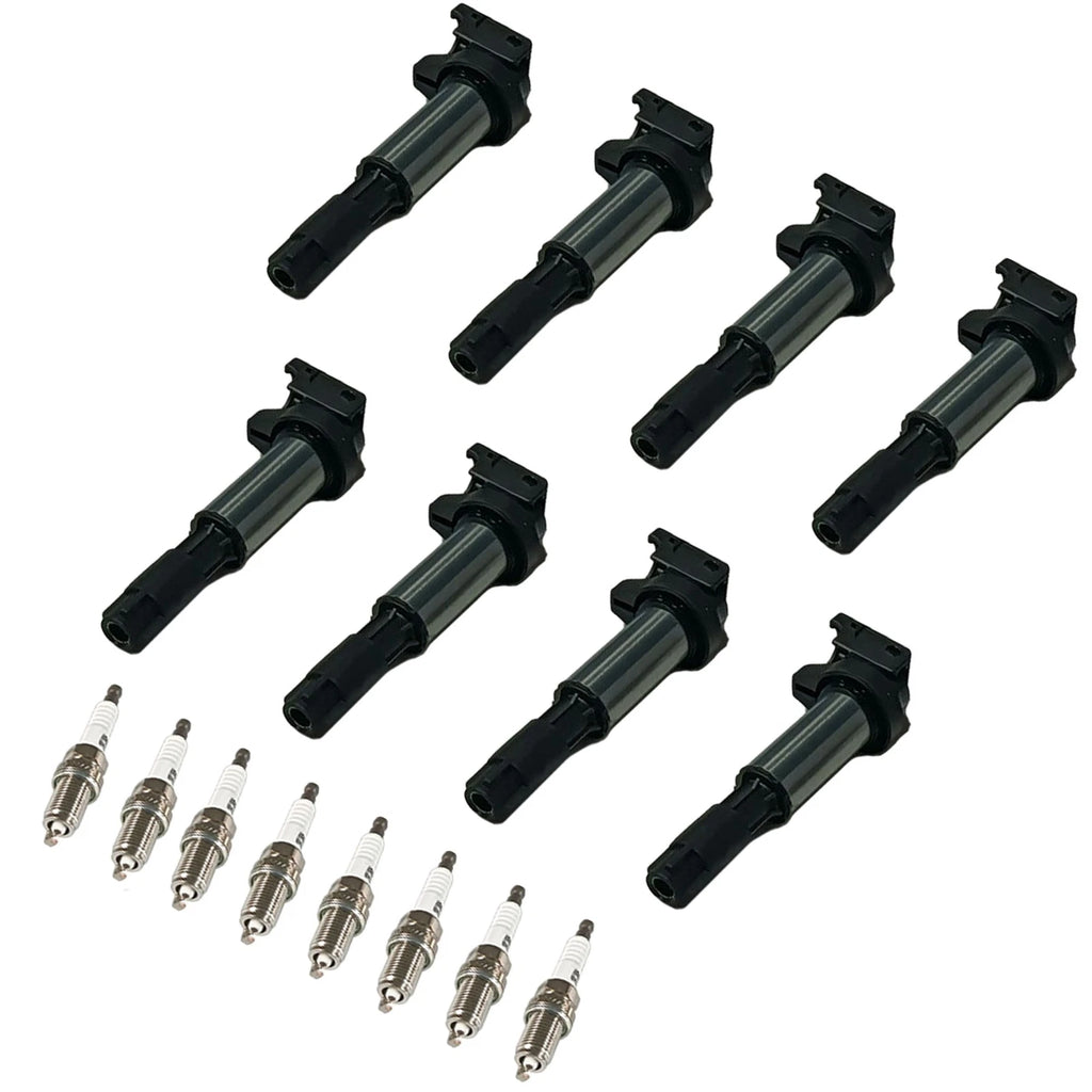 Set of 8 Ignition Coils & Spark Plugs for BMW 550i 650i X5 (2006–2010)