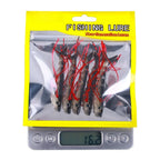 Set of 5 Soft Lures for Fishing Bass Barracuda T Tail Design