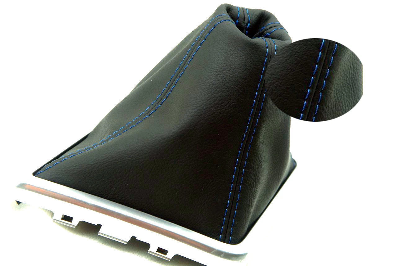 Manual Boot Leather Synthetic for Dodge Challenger (2008–2014) Blue Stitch
