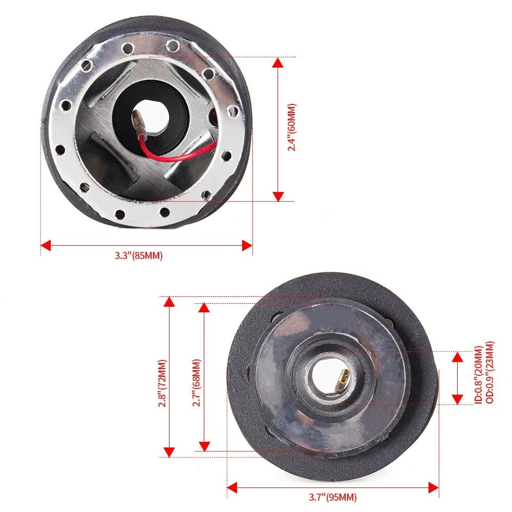 13" Racing PVC Alloy Steering Wheel w/ Hub Adapter for Ford Mustang (1984–2004)