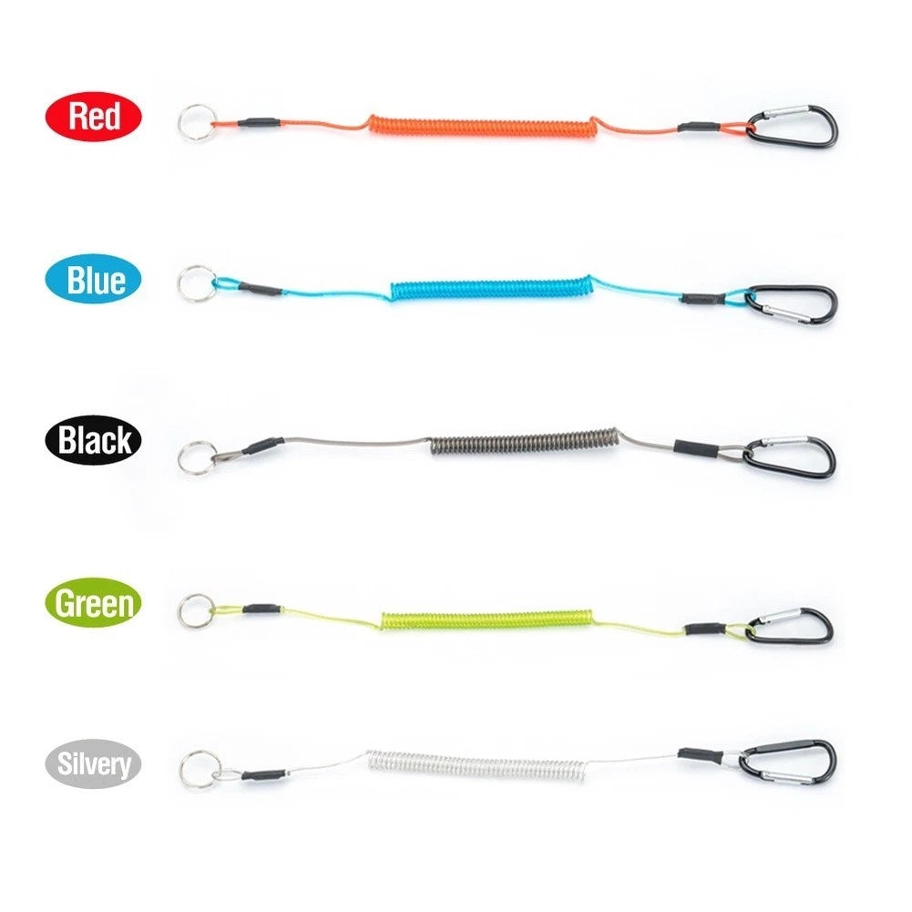 Steel Wire Elastic Fishing Safety Line for Lure (8.4, 10.9, 8cm)