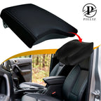 Center Console Armrest Cover for Ford Ranger (2019–2020) Black Leather